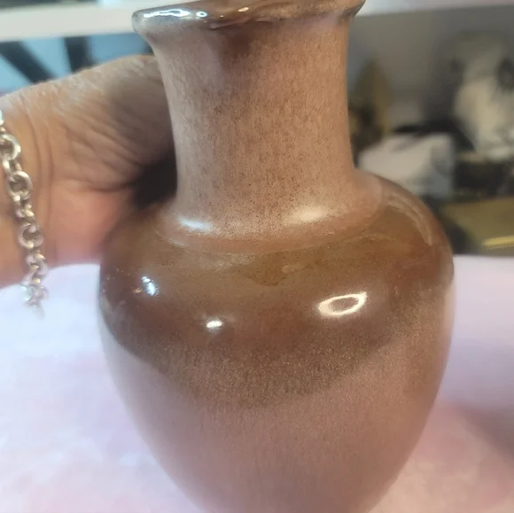 Brown Ceramic Pitcher Set Frankoma Vintage